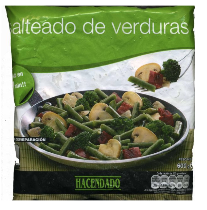 Salteado de verduras congeladas con Melva en conserva.